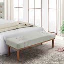 Ver imagem 2 de Calçadeira Recamier Casal 140cm Cléo Veludo Prata