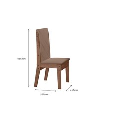 CONJUNTO SALA DE JANTAR ÁUSTRIA 1,56 COM 6 CADEIRAS AMÊN 73B - 4