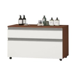 Gabinete Inferior 80cm 2 Gavetas Safira - Branco - Branco - 2