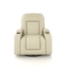 Poltrona do Papai Reclinável Giratória e Balanço Sala de Cinema Crihs Manual Glider PU Bege G23 - Gran Belo - 2