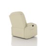 Poltrona do Papai Reclinável Giratória e Balanço Sala de Cinema Crihs Manual Glider PU Bege G23 - Gran Belo - 6