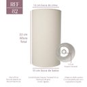 Ver imagem 2 de Cúpula Clássica de Abajur Luminária 22x13x13cm Tecido Algodão Soquete Nacional Ref 82