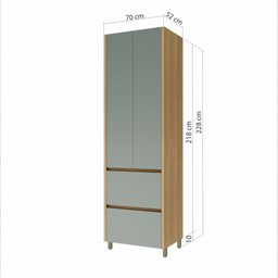 Paneleiro Modular 2 Portas 2 Gavetas Nesher Rainha 70cm 100 Mdf - 3