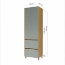 Ver imagem 3 de Paneleiro Modular 2 Portas 2 Gavetas Nesher Rainha 70cm 100 Mdf