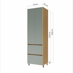 Paneleiro Modular 2 Portas 2 Gavetas Nesher Rainha 70cm 100 Mdf - 3