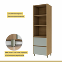 Ver imagem 6 de Paneleiro de Cozinha Rainha 2 Portas 2 Gavetas 100% MDF Nature/Verde - Nesher