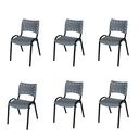 Ver imagem 1 de Kit 6 Cadeira Iso - Cinza
