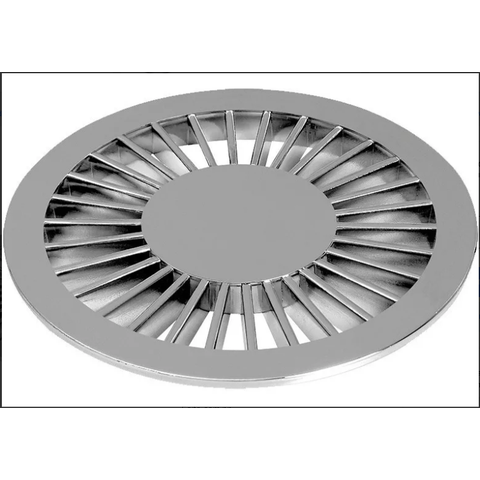 Grelha Redonda Plástico Cromada 100 Mm - Tigre - Caixa C/ 12 Pçs