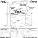 Ver imagem 5 de Penteadeira Camarim 1,40m com 9 Gvts Completa Alta Qualidade - Pe17 - Mdf Preto