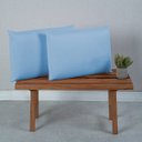 Ver imagem 1 de Par de Fronhas para Travesseiro Premium Percal de Microfibra 400 Fios Lisa:azul Claro