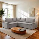 Ver imagem 1 de Sofá de Canto 4 Lugares Base Madeira Maciça Lisboa Yescasa