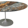 Mesa de Jantar Saarinen Oval 120x80 Cm Tampo Calacata Verde Ocean Base Verde - 2