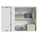 Ver imagem 5 de Armário Aéreo de Canto para Quarto 1 Porta Branco Neo Madesa