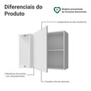 Ver imagem 3 de Armário Aéreo de Canto para Quarto 1 Porta Branco Neo Madesa