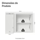 Ver imagem 2 de Armário Aéreo de Canto para Quarto 1 Porta Branco Neo Madesa