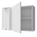 Ver imagem 7 de Armário Aéreo de Canto para Quarto 1 Porta Branco Neo Madesa