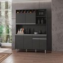 Ver imagem 2 de Armário para Cozinha Ambiente Kit Alice Cinza Fosco - Ajl