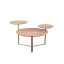 Ver imagem 4 de Mesa de Centro Orgânica Três Tampos Chanfrada 83cm Pé Metal Móvel na Caixa