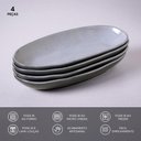 Ver imagem 4 de Conjunto com 4 Travessas Oval Funda G Orgânico Dust 32x16cm 650ml