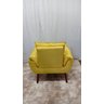 Kit 02 Poltrona Decorativa Opala + 02 Puff Redondo Suede Amarelo-pandora Decor - 3