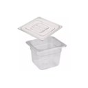 Ver imagem 1 de CUBA Gastronômica Em POLICARBONATO GN 1/6X100 mm 1,5 Litros + TAMPA 1/6 Em POLI Sem Abertura CAMBRO 