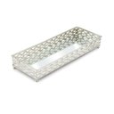 Ver imagem 1 de Bandeja de Banheiro - Retangular Prateada Luxo 34X12cm