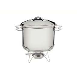Rechaud Redondo 7,8 L em Aço Inox Fundo Triplo com Fogareiro e Tampa Tramontina 65500/680 - 1