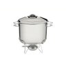 Rechaud Redondo 7,8 L em Aço Inox Fundo Triplo com Fogareiro e Tampa Tramontina 65500/680 - 1