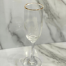 Jogo 6 Taças Champagne Borda Dourada Premium 160ml Champanhe Luxo - 4