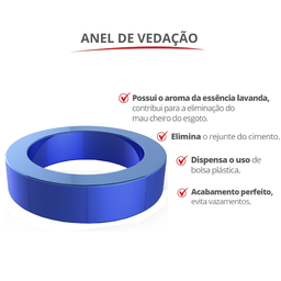 Anel de Vedação para Louça Sanitária Perfumado Lavanda Cor Azul Durín - 2