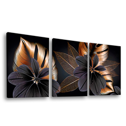 Quadro Trio Flores Negras -- BR ARTES - 1