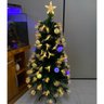 Arvore de Natal Fibra Otica Natalino Completa Led Rgb Topo Estrela Iluminaçao Festa Fim de Ano Decor - 2