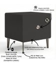 Ver imagem 6 de Mesa de Cabeceira Multifuncional Smart Genius: Carregador por Indução, Led Automático e Soft Close C
