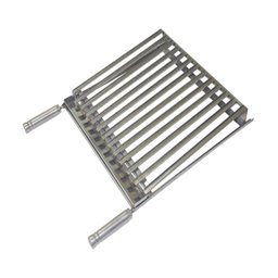Grelha Parrilha Argentina Aço Inox com Caixa Gordura 50x50cm - 1