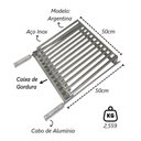 Ver imagem 2 de Grelha Parrilha Argentina Aço Inox com Caixa Gordura 50x50cm