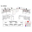 Ver imagem 3 de Mesa de Manicure Profissional de Canto em L com 3 Gavetas Jady Multimóveis Mp6042 Preto