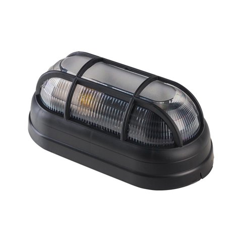 Kit 10 Luminária Arandela Tartaruga Bocal E-27 Preta - Opl