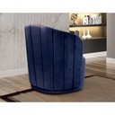 Ver imagem 2 de Poltrona Decorativa Stela para Sala de Estar Veludo com Espuma D28 Azul 210 Bella Decor