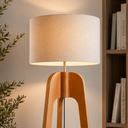 Ver imagem 2 de Luminária Premium Unidecor em Madeira Cor Palha p/ Salas