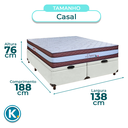 Ver imagem 3 de Cama + Bau Blindado e Colchão Molas Ensacadas Casal - Legaccy Paropas