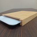 Ver imagem 4 de Tábua de Corte 1 Gaveta Coletora Plastico Home&co Retangular Bambu 4x36x26cm Natural