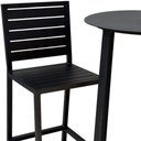 Ver imagem 6 de Kit 2 Banquetas Americanas e 1 Mesa Bistrô Alumínio Preto com Tampo de Chapa
