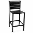 Ver imagem 4 de Kit 2 Banquetas Americanas e 1 Mesa Bistrô Alumínio Preto com Tampo de Chapa