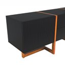 Ver mais imagens de Rack Ondas 2 Portas e 2 Gavetas - Amêndoa Preto