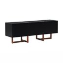 Ver imagem 5 de Rack Ondas 2 Portas e 2 Gavetas - Amêndoa Preto
