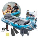 Ver imagem 5 de Barco Bote Inflável Excursion 5 Azul Intex Suporte Motor Remos e Bomba