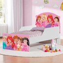 Ver imagem 1 de Cama Infantil Princesas com Colchão Mini Cama MDF Branco Cambel Móveis