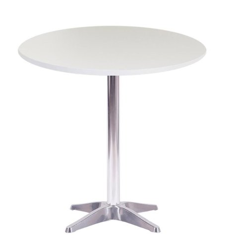Mesa Delta 76,50 cm (Altura) com Tampo em MDP Redonda 70 cm Branco
