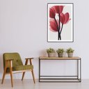 Ver imagem 1 de Quadro Pintura 4 Rosas 60x90 Cm Vidro Impresso