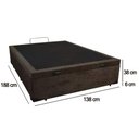 Ver imagem 6 de Cama Box Baú Casal Suede Sereneprime Marrom 138x188x44